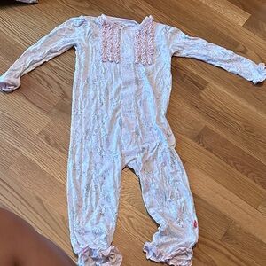 Magnetic Me Pink Ruffled Kids One Piece 18-24M